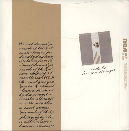 Eurythmics Sweet Dreams (Are Made Of This) 7" vinyl single (7 inch record / 45) UK EUR07SW58091
