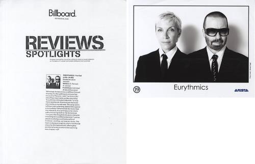 Eurythmics The Ultimate Collection media press pack US EURPPTH346679
