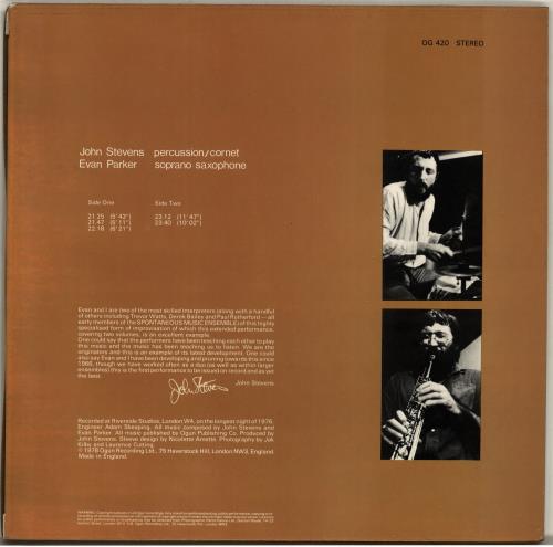 Evan Parker The Longest Night Vol. 2 vinyl LP album (LP record) UK EPALPTH705174