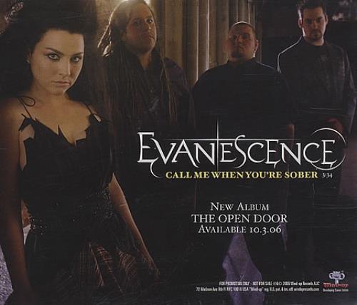 Evanescence Call Me When You're Sober CD single (CD5 / 5") US ESCC5CA376935