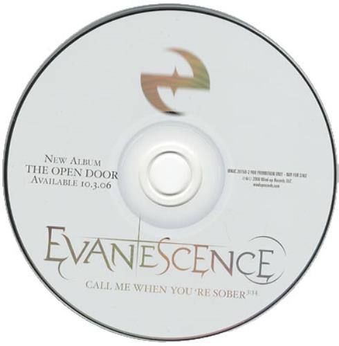 Evanescence Call Me When You're Sober CD single (CD5 / 5") US ESCC5CA376935