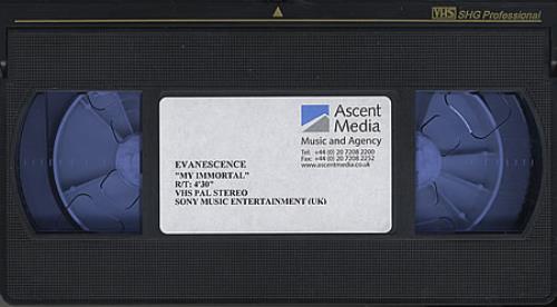Evanescence My Immortal video (VHS or PAL or NTSC) UK ESCVIMY271992