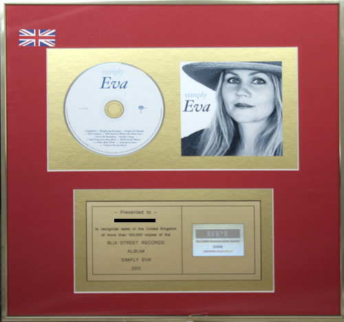 Eva Cassidy Simply Eva award disc UK E.CAWSI551735