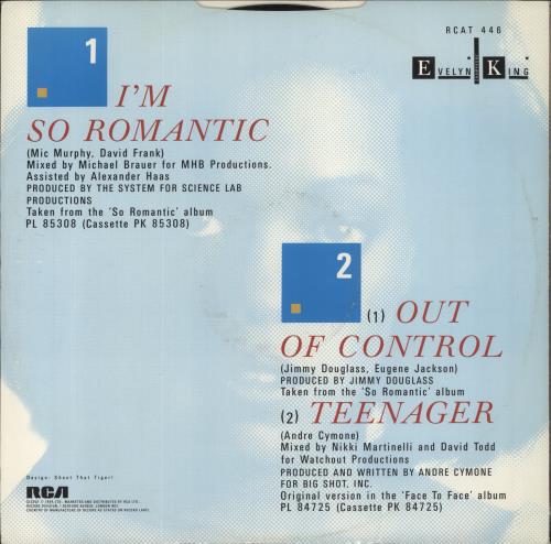 Evelyn 'Champagne' King I'm So Romantic 12" vinyl single (12 inch record / Maxi-single) UK EKI12IM854995