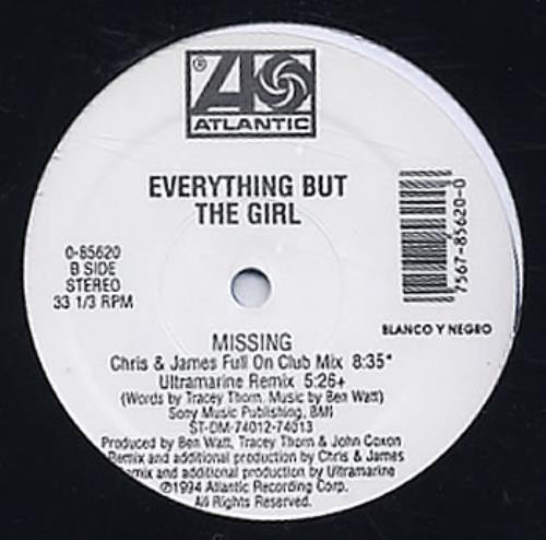 Everything But The Girl Missing - Blue vinyl - sealed 12" vinyl single (12 inch record / Maxi-single) US EVE12MI297341