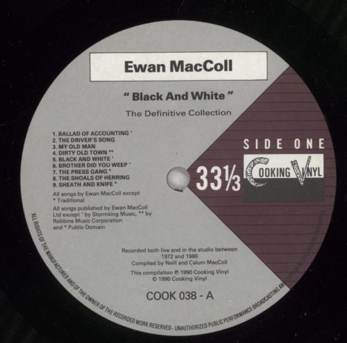 Ewan MacColl Black And White - The Definitive Ewan Maccoll Collection + Poster vinyl LP album (LP record) UK ECWLPBL878680