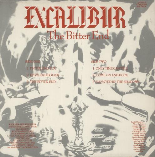 Excalibur The Bitter End vinyl LP album (LP record) UK EXCLPTH628724