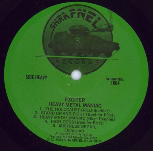 Exciter Heavy Metal Maniac - Shrink vinyl LP album (LP record) US EX0LPHE812606