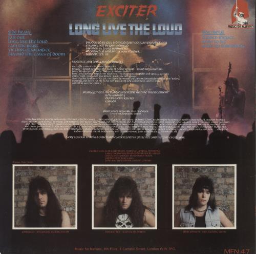 Exciter Long Live The Loud vinyl LP album (LP record) UK EX0LPLO465961