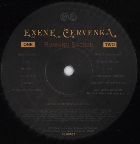 Exene Cervenka Running Sacred vinyl LP album (LP record) US EXVLPRU893022