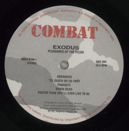 Exodus Pleasures Of The Flesh vinyl LP album (LP record) UK EX-LPPL391612