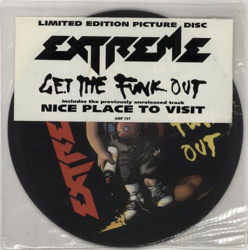 Extreme Get The Funk Out 12" vinyl picture disc (12 inch picture record) UK EXT2PGE16505