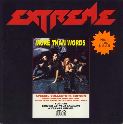 Extreme More Than Words - envelope + sticker 12" vinyl single (12 inch record / Maxi-single) UK EXT12MO808304