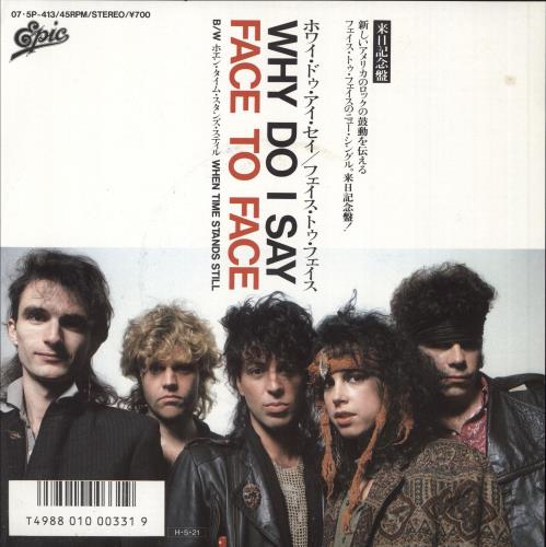 Face To Face (80s Pop) Why Do I Say - Promo + Insert 7" vinyl single (7 inch record / 45) Japanese FA007WH743012