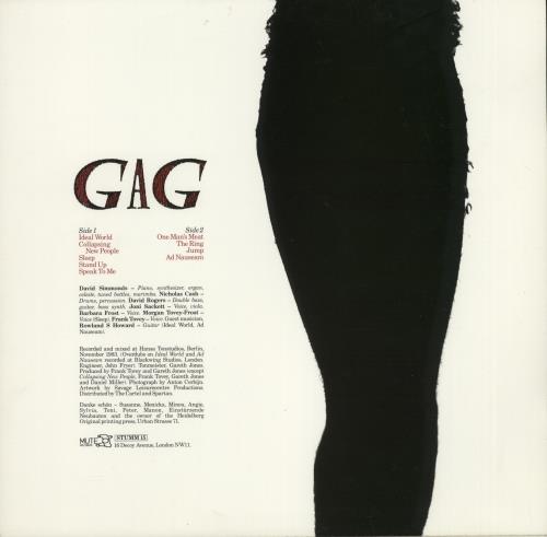 Fad Gadget Gag vinyl LP album (LP record) UK FADLPGA298532