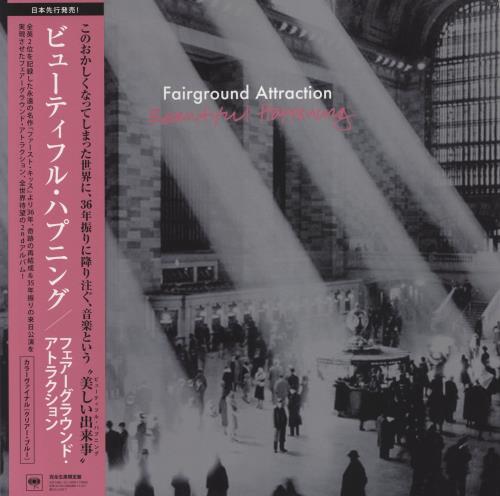 Fairground Attraction Beautiful Happening - Blue Vinyl + Obi vinyl LP album (LP record) Japanese F-ALPBE855057