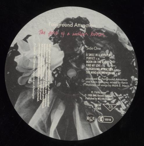 Fairground Attraction The First Of A Million Kisses + Hype Sticker vinyl LP album (LP record) German F-ALPTH681232