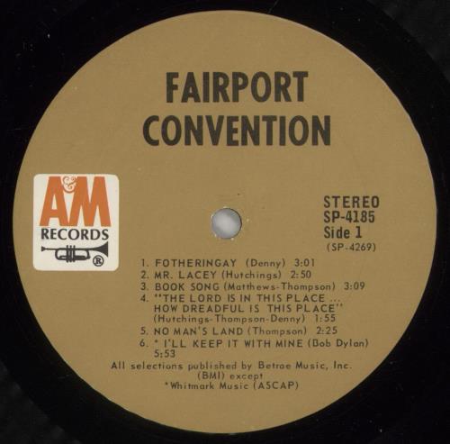 Fairport Convention Fairport Convention - VG vinyl LP album (LP record) US F-CLPFA306891