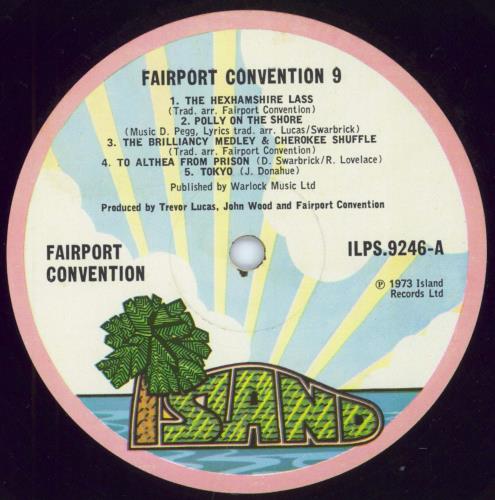 Fairport Convention Nine - 1st vinyl LP album (LP record) UK F-CLPNI795348