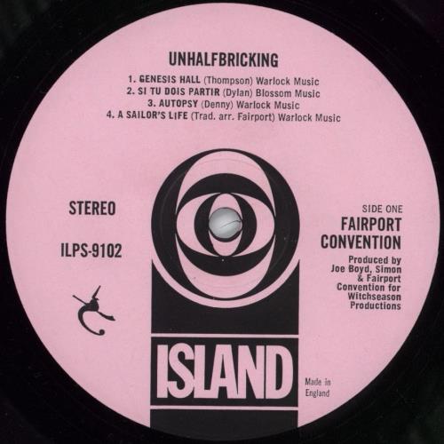 Fairport Convention Unhalfbricking - 1st - EX vinyl LP album (LP record) UK F-CLPUN774972