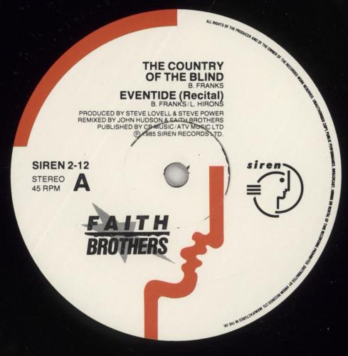Faith Brothers The Country Of The Blind 12" vinyl single (12 inch record / Maxi-single) UK FHB12TH564682