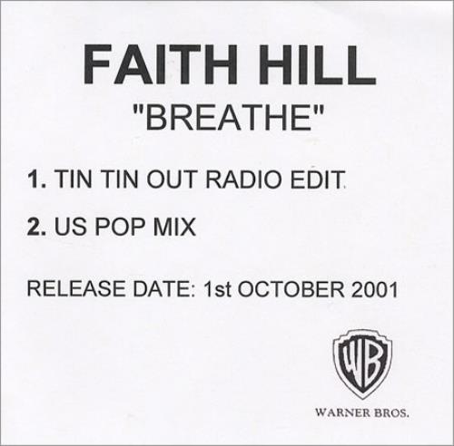 Faith Hill Breathe - 2 Track CD-R acetate US FHICRBR198189