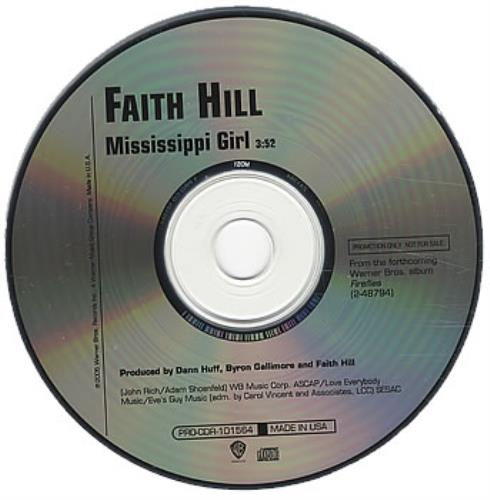Faith Hill Mississippi Girl CD single (CD5 / 5") US FHIC5MI378255
