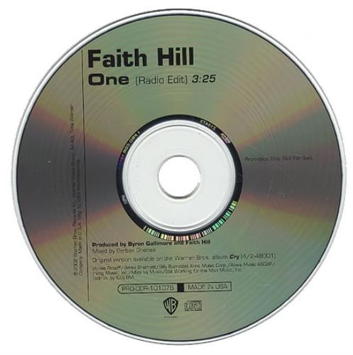 Faith Hill One CD single (CD5 / 5") US FHIC5ON244292