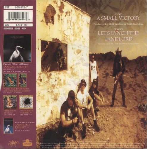 Faith No More A Small Victory - Yellow Vinyl 7" vinyl single (7 inch record / 45) UK FNM07AS08558