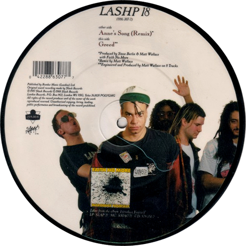 Faith No More Anne's Song 7" vinyl picture disc (7 inch picture disc single) UK FNM7PAN01665