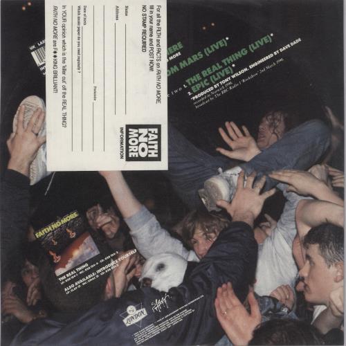 Faith No More From Out Of Nowhere 12" vinyl picture disc (12 inch picture record) UK FNM2PFR00638