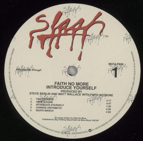 Faith No More Introduce Yourself - 180 Gram Vinyl vinyl LP album (LP record) UK FNMLPIN866781