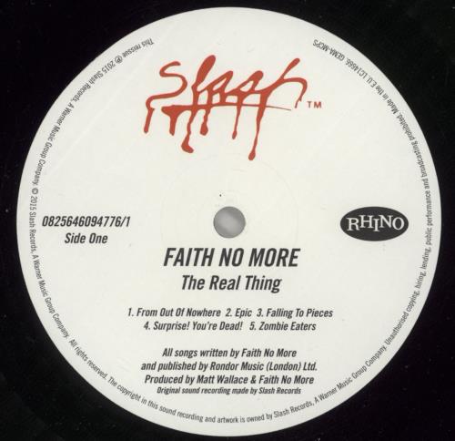 Faith No More The Real Thing - Deluxe Edition - 180 Gram Vinyl vinyl LP album (LP record) UK FNMLPTH866791