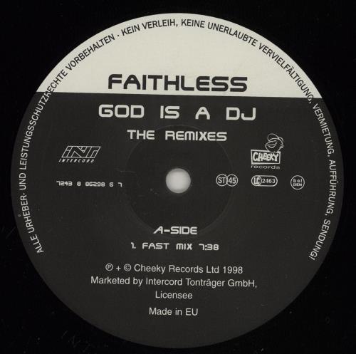 Faithless God Is A DJ - The Remixes 12" vinyl single (12 inch record / Maxi-single) UK FTL12GO430392