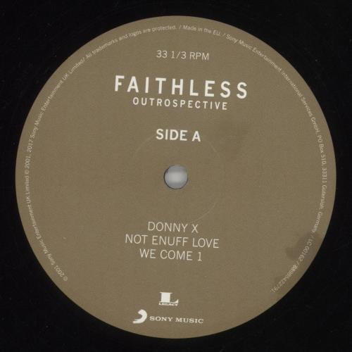 Faithless Outrospective - 180gm Vinyl 2-LP vinyl record set (Double LP Album) UK FTL2LOU860846