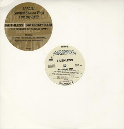 Faithless Saturday 3AM 12" vinyl single (12 inch record / Maxi-single) US FTL12SA154246