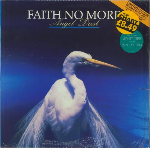 Faith No More Angel Dust - Stickered Sleeve - Shrink 2-LP vinyl record set (Double Album) UK FNM2LAN777187