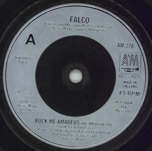 Falco Rock Me Amadeus 7" vinyl single (7 inch record / 45) UK FAL07RO186986