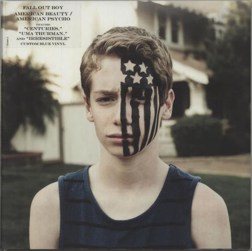 Fall Out Boy American Beauty / American Psycho - Ice Blue Vinyl vinyl LP album (LP record) UK FOLLPAM677321