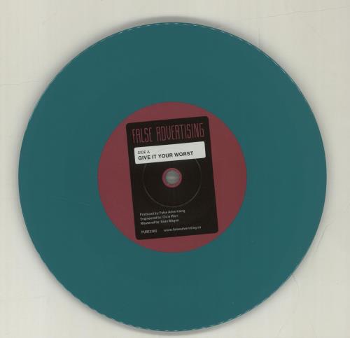 False Advertising Give It Your Worst - Turquoise Vinyl + Numbered Sleeve 7" vinyl single (7 inch record / 45) UK O-Z07GI685109