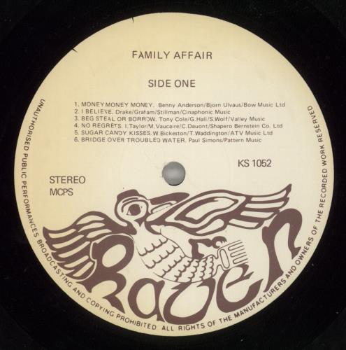 Family Affair Family Affair vinyl LP album (LP record) UK 9FPLPFA874357