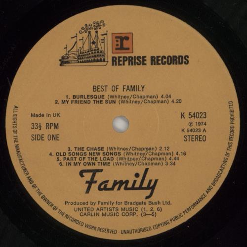 Family Best Of Family + Inner vinyl LP album (LP record) UK FMLLPBE313475