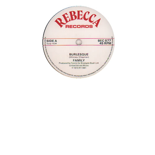 Family Burlesque - 1982 Issue 7" vinyl single (7 inch record / 45) UK FML07BU636644
