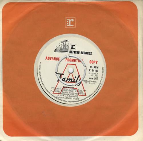 Family Burlesque 7" vinyl single (7 inch record / 45) UK FML07BU116002