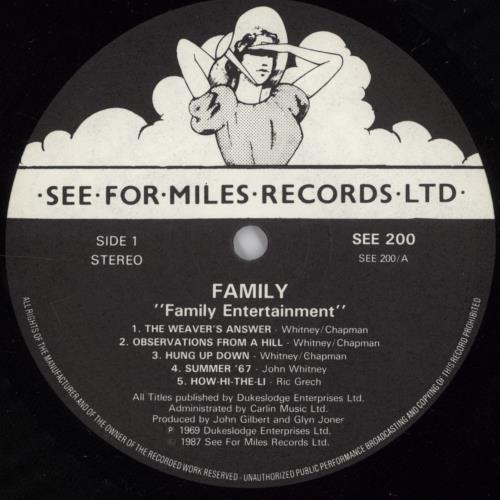 Family Family Entertainment vinyl LP album (LP record) UK FMLLPFA441063