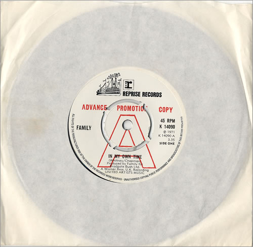 Family In My Own Time 7" vinyl single (7 inch record / 45) UK FML07IN222209