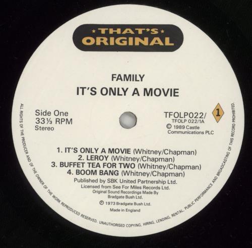 Family It's Only A Movie/Fearless 2-LP vinyl record set (Double LP Album) UK FML2LIT441809