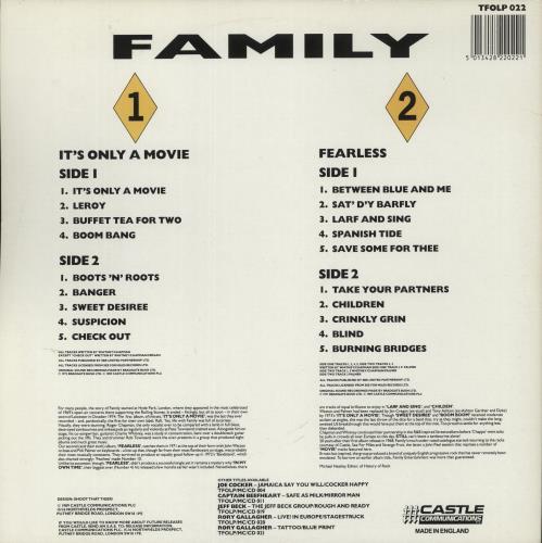Family It's Only A Movie/Fearless 2-LP vinyl record set (Double LP Album) UK FML2LIT441809