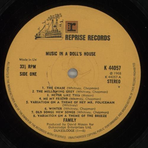 Family Music In A Doll's House vinyl LP album (LP record) UK FMLLPMU142938