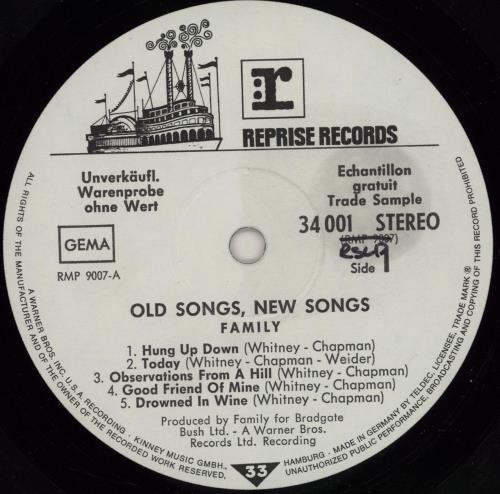 Family Old Songs New Songs vinyl LP album (LP record) German FMLLPOL762892